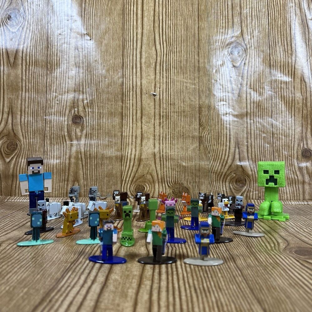 Minecraft Nano Metalfigs Die‎ Cast Metal Figures Lot Of 34 Jada Toys READ